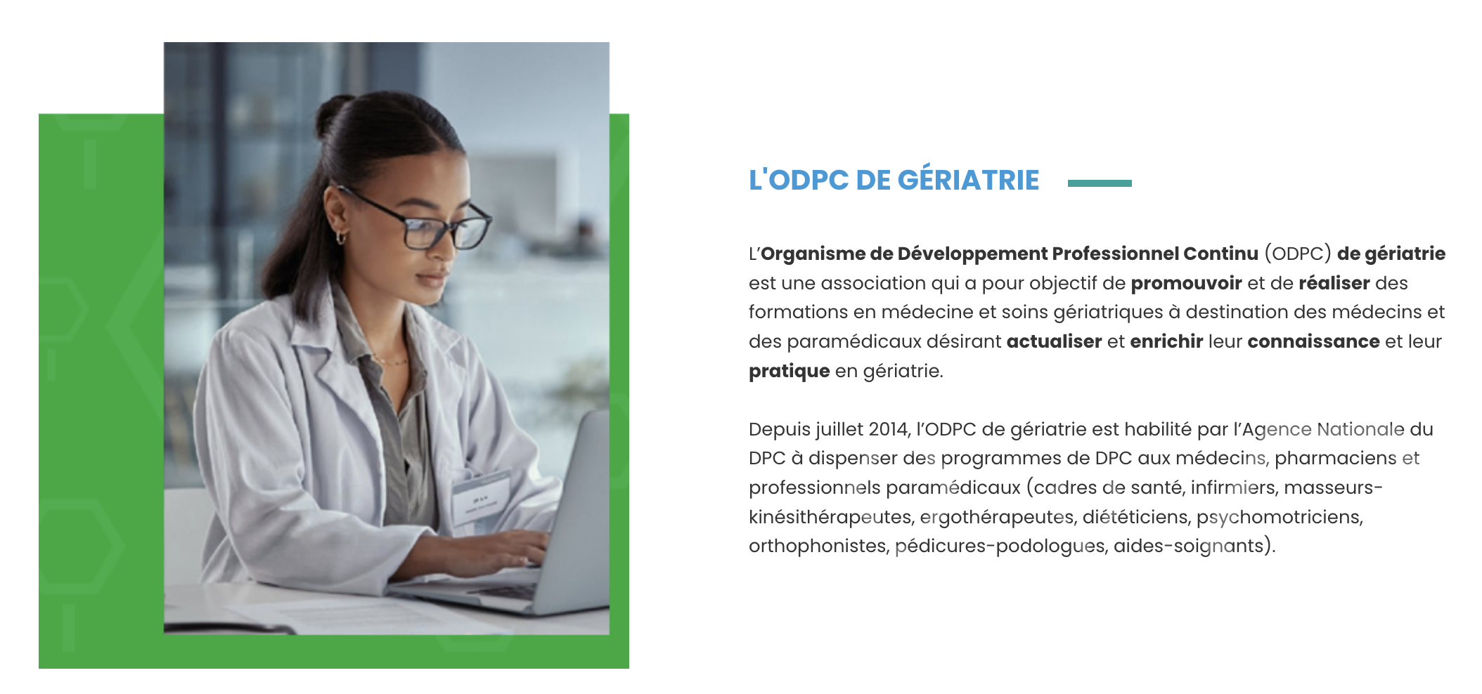 ODPC gériatrie